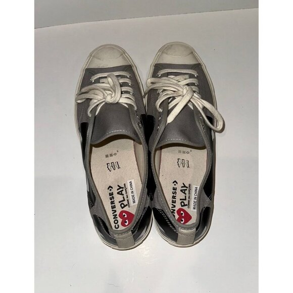 Converse Comme des Garçons PLAY x Jack Purcell 'Drizzle Black' Size 13 - Picture 6 of 11